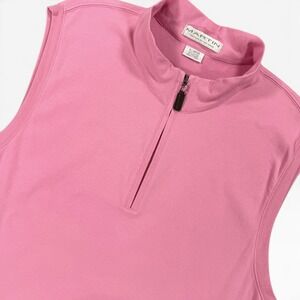 MARTIN Timeless As The Game 1/4 Zip Golf Vest Mens XL Pink Pullover Sport
